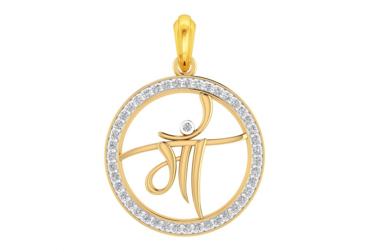 Maa pendant in gold with diamonds